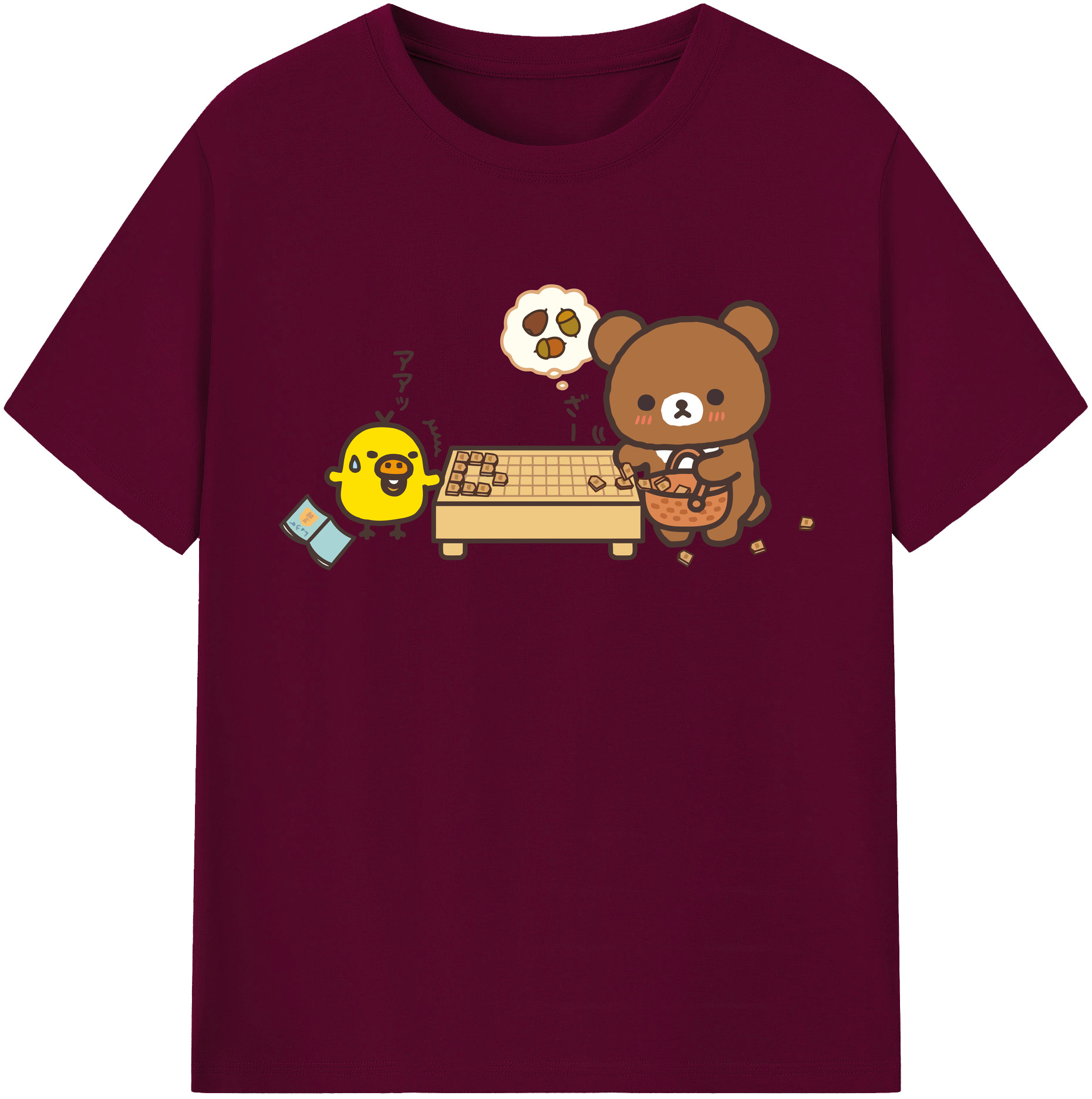 （画像用） リラックマ リラックマ キイロイトリ Rilakkuma Korilakkuma Kiiroitori レディースカジュアルプリントTシャツ（綿100％）
